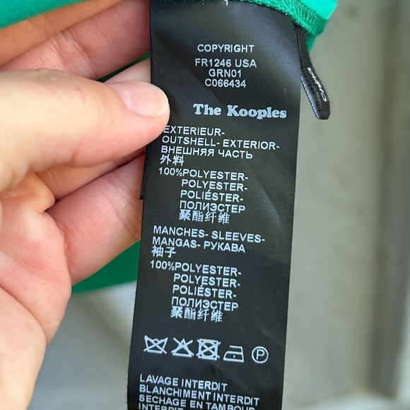 The Kooples Modernist Green Dress, size xxs - Picture 9 of 10